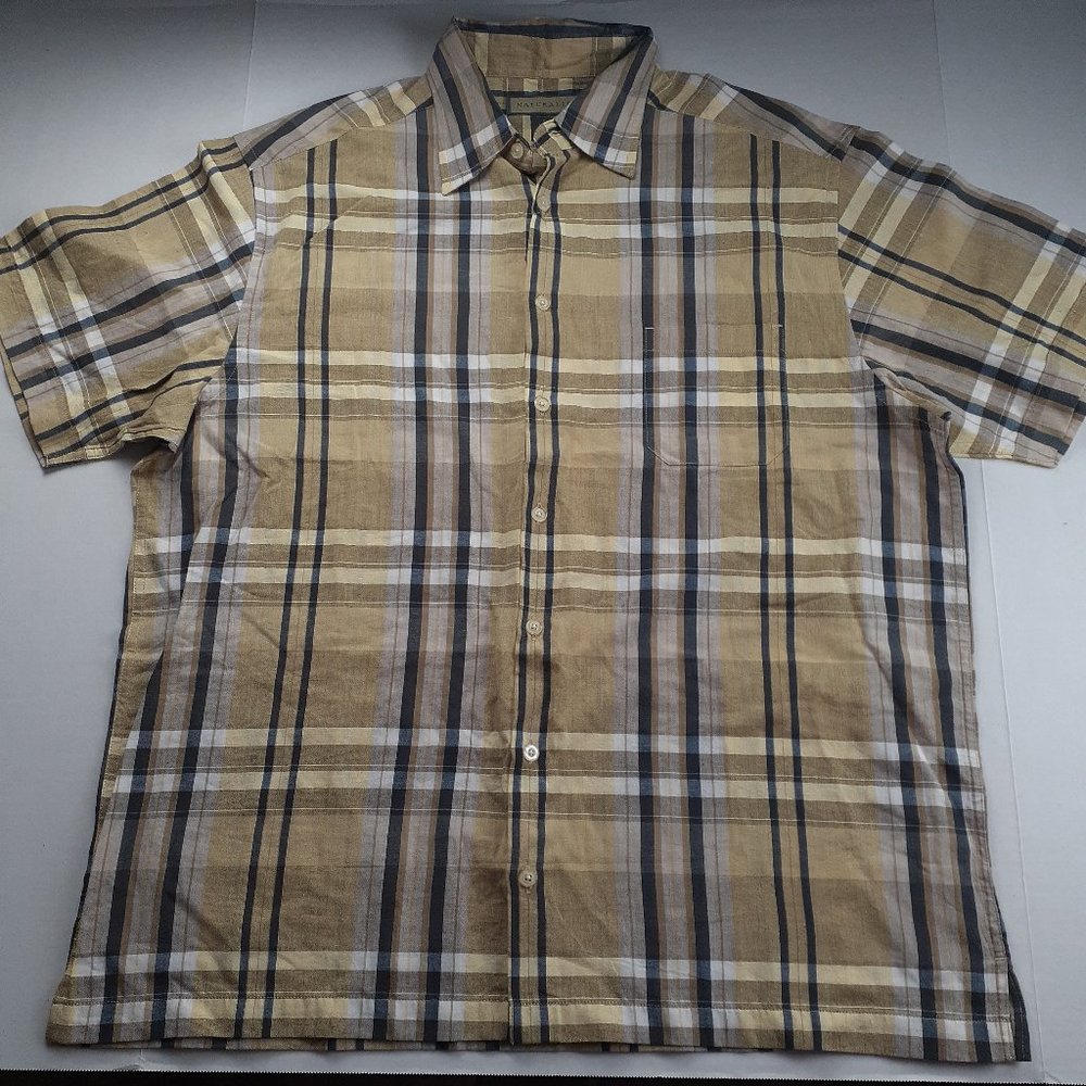 Naturalife Mens Button Front Shirt Size XL